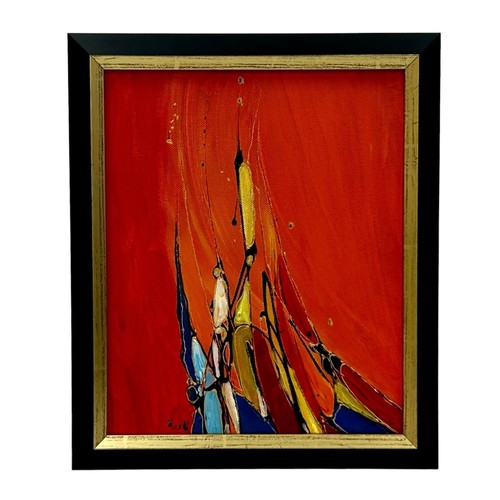 43 - Nadira Azzouz (Iraqi/British 1927-2020), 'Reaching Upwards 2', 2009, mixed media on canvas, framed, ... 