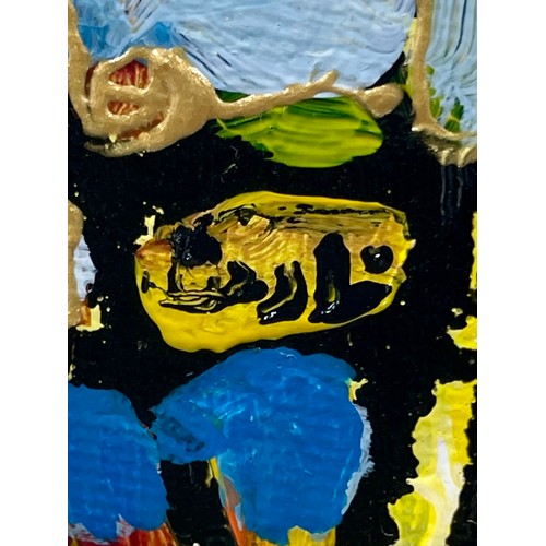 67 - Nadira Azzouz (Iraqi/British 1927-2020), 'Two Mermaids', 2009, mixed media on canvas, framed, signed... 