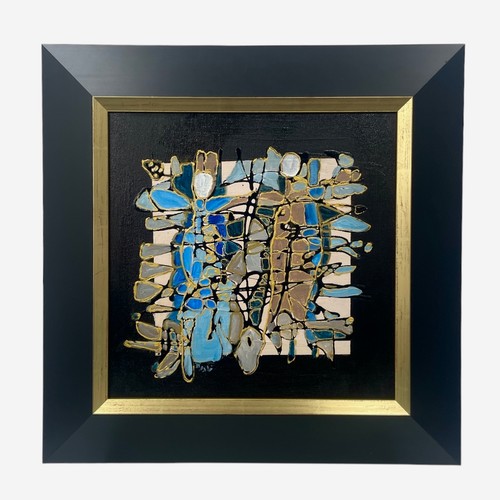 58 - Nadira Azzouz (Iraqi/British 1927-2020), 'Trapped 1', 2009, mixed media on canvas, framed, signed in... 