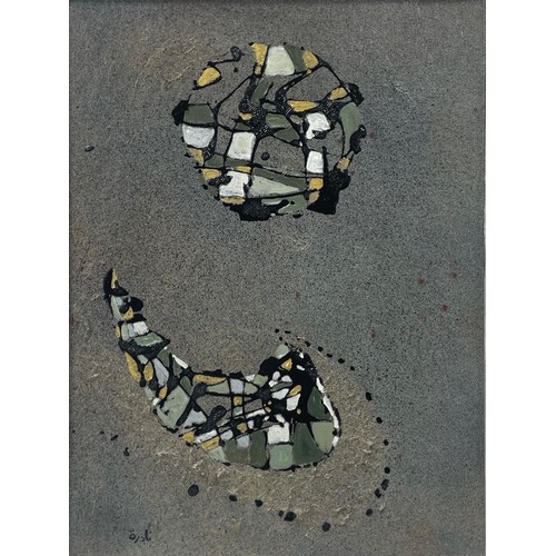 52 - Nadira Azzouz (Iraqi/British 1927-2020), 'Travel Into Space', 2009, acrylic on board, framed, signed... 