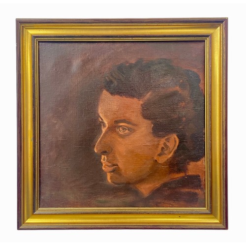 1 - Nadira Azzouz (Iraqi/British 1927-2020), 'Self Portrait', 1957, oil on canvas, framed, unsigned, ins... 