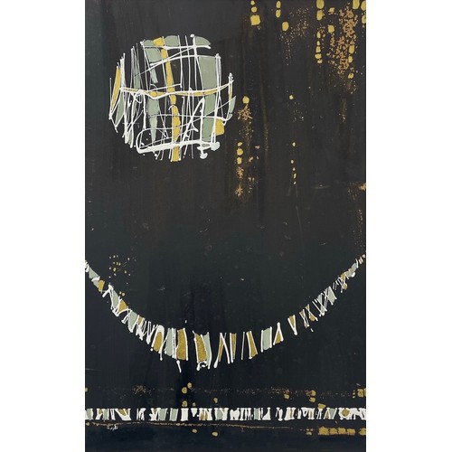 121 - Nadira Azzouz (Iraqi/British 1927-2020), 'Golden Rain 1', 2005, mixed media on MDF, framed, signed i... 