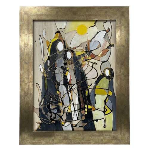 122 - Nadira Azzouz (Iraqi/British 1927-2020), 'Our Daughter', 2011, mixed media on canvas, framed, signed... 