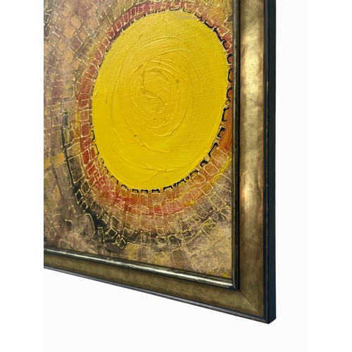 74 - Nadira Azzouz (Iraqi/British 1927-2020), 'Sun Rays', 2009, acrylic on canvas, framed, signed in Arab... 