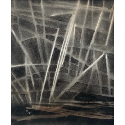 71 - Nadira Azzouz (Iraqi/British 1927-2020), 'A Floodlit Night', 2011, acrylic on canvas, framed, signed... 