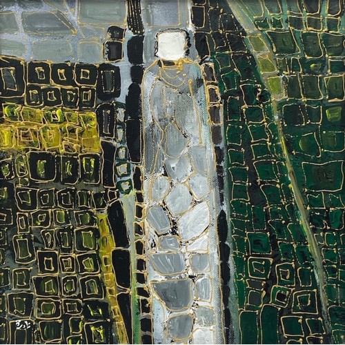 81 - Nadira Azzouz (Iraqi/British 1927-2020), 'Isolation', 2011, mixed media on canvas, framed, signed in... 