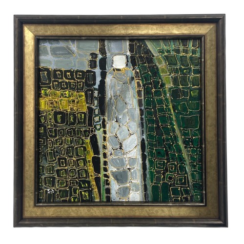 81 - Nadira Azzouz (Iraqi/British 1927-2020), 'Isolation', 2011, mixed media on canvas, framed, signed in... 