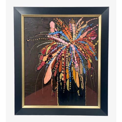 85 - Nadira Azzouz (Iraqi/British 1927-2020), 'Celebration with Colour', 2006, acrylic on canvas, framed,... 