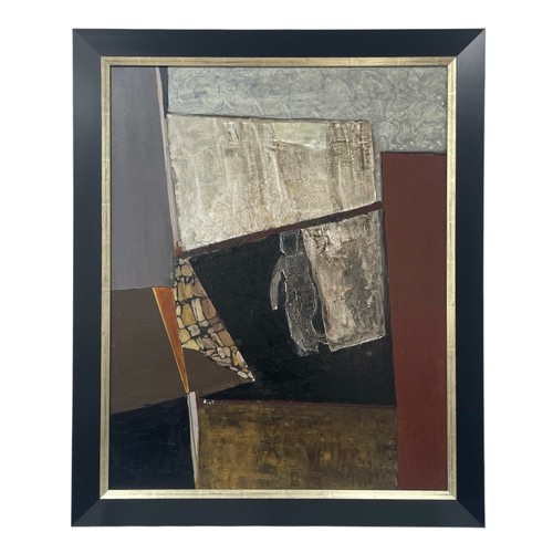 83 - Nadira Azzouz (Iraqi/British 1927-2020), 'Claustrophobia', 2007, mixed media on canvas, framed, sign... 