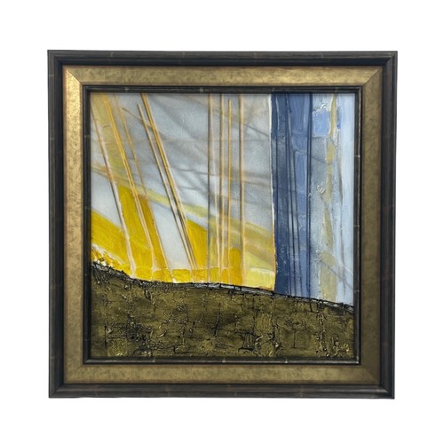 75 - Nadira Azzouz (Iraqi/British 1927-2020), 'Dawn', 2011, mixed media on canvas, framed, signed in Arab... 