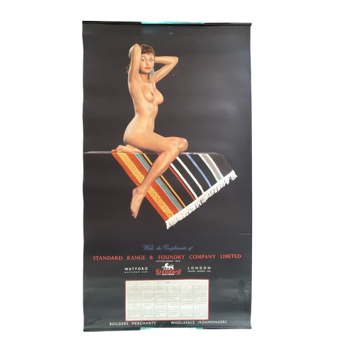 12 - Three UK 1950's pin up / glamour girl poster workplace calendars, 41 x 8cm. (3)