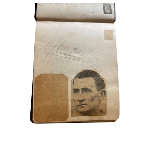 16 - A c1920s-1950s sporting autograph book featuring a collection of over 90 signatures, including boxer... 