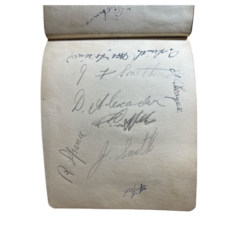 16 - A c1920s-1950s sporting autograph book featuring a collection of over 90 signatures, including boxer... 