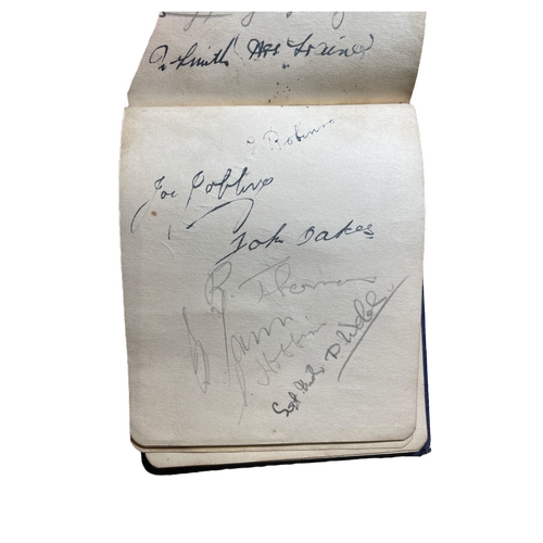 16 - A c1920s-1950s sporting autograph book featuring a collection of over 90 signatures, including boxer... 