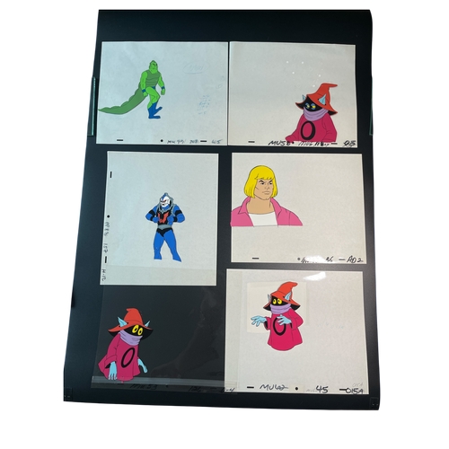 23 - Six original Filmation 'He-Man Masters Of The Universe' Motu art animation cels screen used, featuri... 