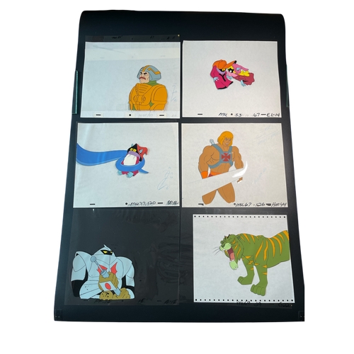 26 - Six original 1980s Filmation 'He-Man Masters Of The Universe' Motu art animation cels screen used, f... 