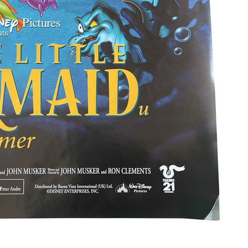 28 - A Walt Disney 'The Little Mermaid' 1997 re-release uk quad film / movie poster, 30x40