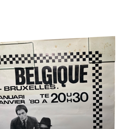 30 - An original 'The Specials' 02/01/1980 Antwerp/Belgium concert tour poster 'Rudy's Music Shop', 65 x ... 