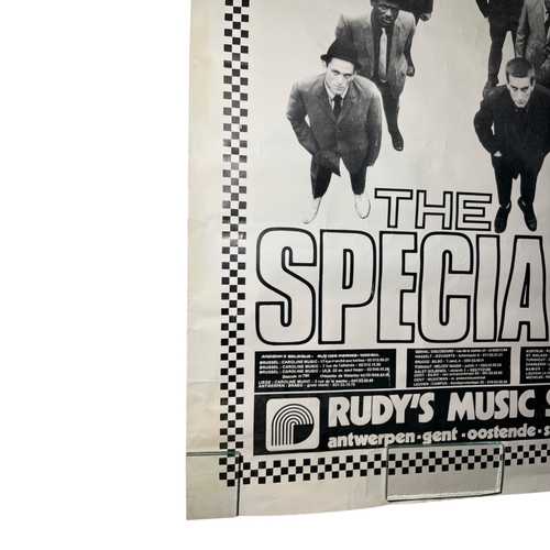 30 - An original 'The Specials' 02/01/1980 Antwerp/Belgium concert tour poster 'Rudy's Music Shop', 65 x ... 