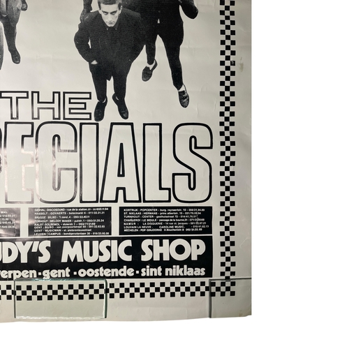 30 - An original 'The Specials' 02/01/1980 Antwerp/Belgium concert tour poster 'Rudy's Music Shop', 65 x ... 