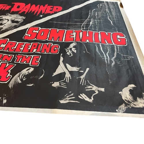 31 - A circa 1971 'Night Of The Damned' and 'Something Creeping In The Dark' UK horror movie / film poste... 