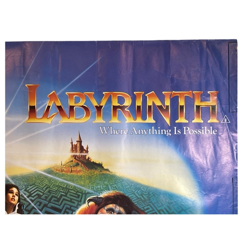 32 - An original 1986 'Labyrinth' UK quad movie / film poster starring David Bowie & Jennifer Connell... 