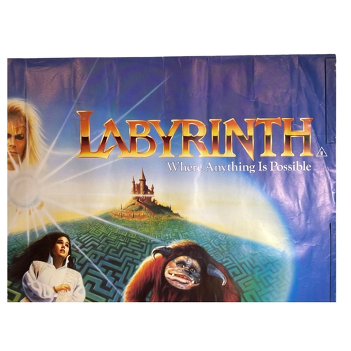 32 - An original 1986 'Labyrinth' UK quad movie / film poster starring David Bowie & Jennifer Connell... 