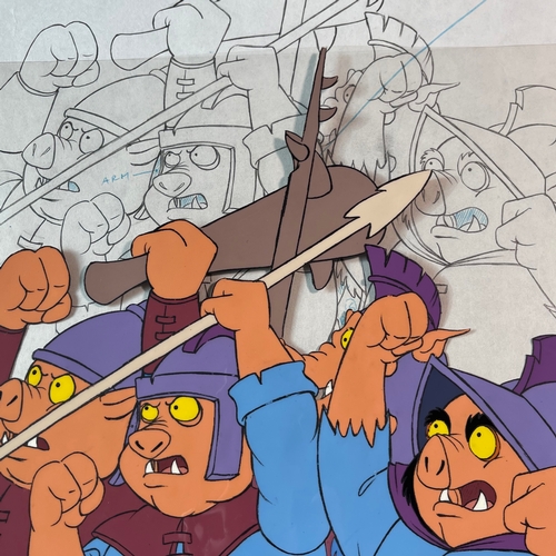 47 - Six original 1980s Filmation 'He-Man Masters Of The Universe' Motu Art animation TV cartoon cels scr... 