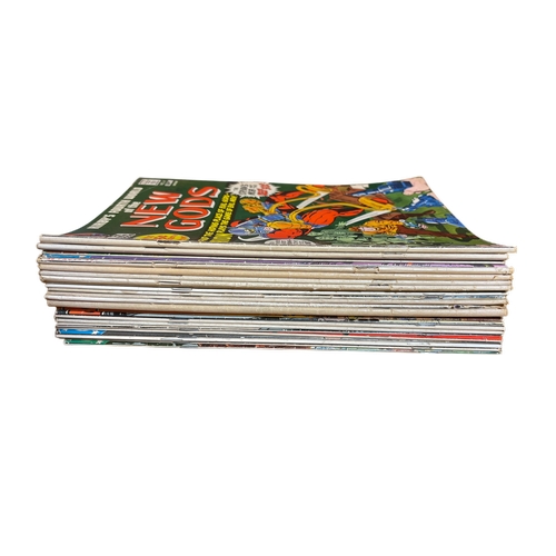 52 - A collection of 25 vintage DC superhero comic books featuring mixed titles including 'NEW GODS', 'Sw... 