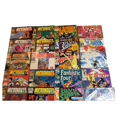 53 - A collection of 25 vintage (mainly) Marvel superhero bomic books featuring mixed titles including 'X... 