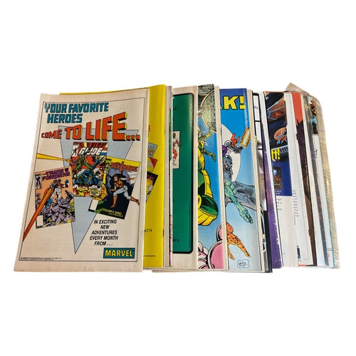 53 - A collection of 25 vintage (mainly) Marvel superhero bomic books featuring mixed titles including 'X... 