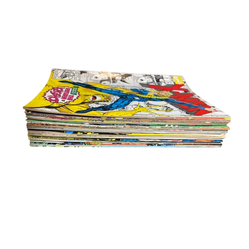 54 - 25 vintage (mainly) Marvel superhero comic books, featuring mixed titles including 'Micronauts', 'Xm... 