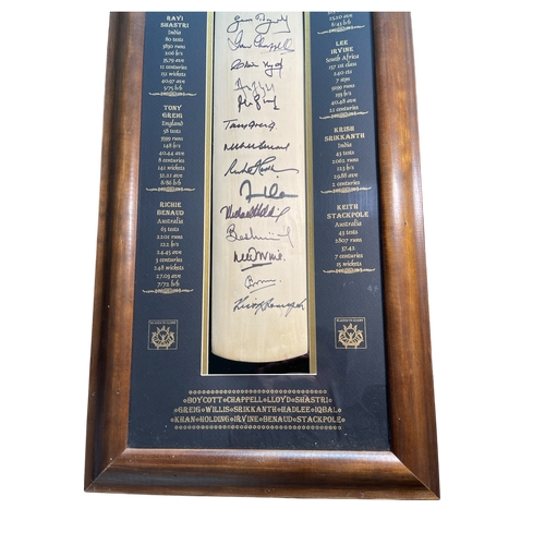 62 - A F&G Golden Greats 'Blazed In Glory' signed cricket bat sporting legends autograph display, lim... 