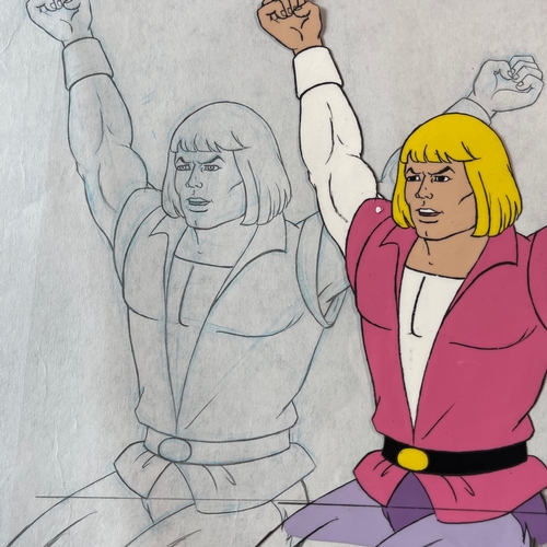 64 - Six Original 1980s Filmation 'He-Man Masters Of The Universe' Motu Art animation tv cartoon cels scr... 