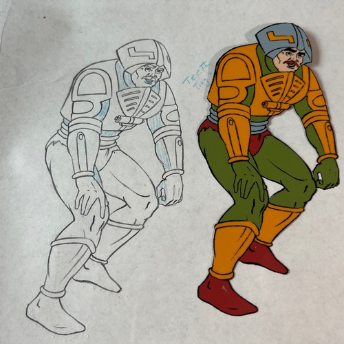 64 - Six Original 1980s Filmation 'He-Man Masters Of The Universe' Motu Art animation tv cartoon cels scr... 