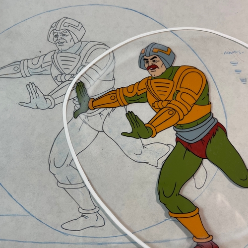 65 - Six original 1980’s Filmation 'He-Man Masters Of The Universe' Motu Art animation tv cartoon  cels s... 