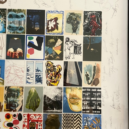 101 - An original 1985 'Visual Aid For Band Aid' by 104 artists and signatures, including David Hockney an... 