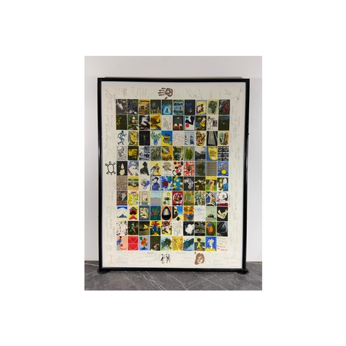 101 - An original 1985 'Visual Aid For Band Aid' by 104 artists and signatures, including David Hockney an... 