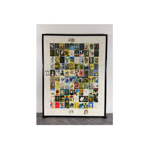 101 - An original 1985 'Visual Aid For Band Aid' by 104 artists and signatures, including David Hockney an... 