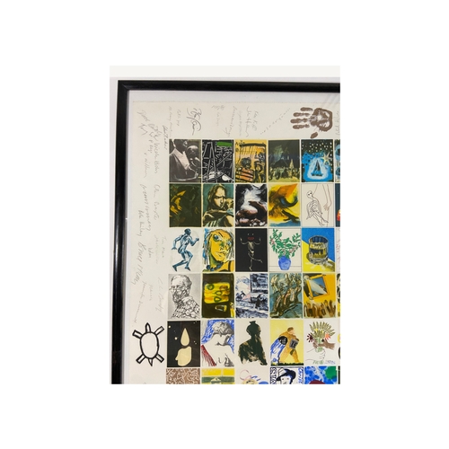 101 - An original 1985 'Visual Aid For Band Aid' by 104 artists and signatures, including David Hockney an... 