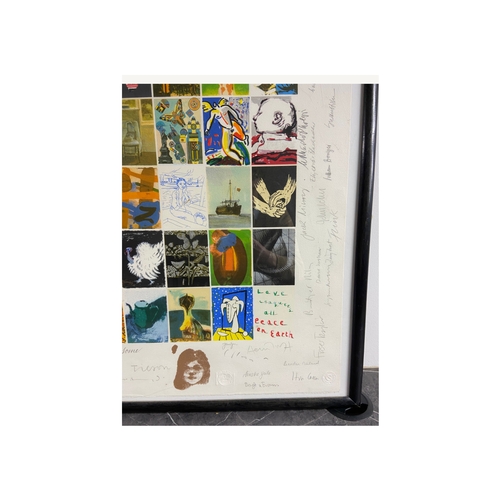 101 - An original 1985 'Visual Aid For Band Aid' by 104 artists and signatures, including David Hockney an... 