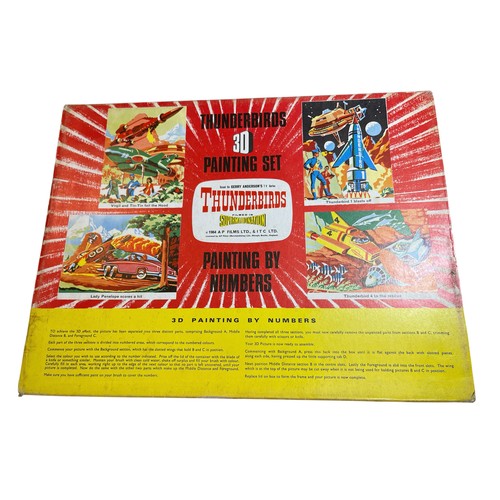 87 - A 1964 boxed Thunderbirds 3D painting set Gerry Anderson TV21 TV toy,  42 x 31.5 x 3.5cm.Fantastical... 