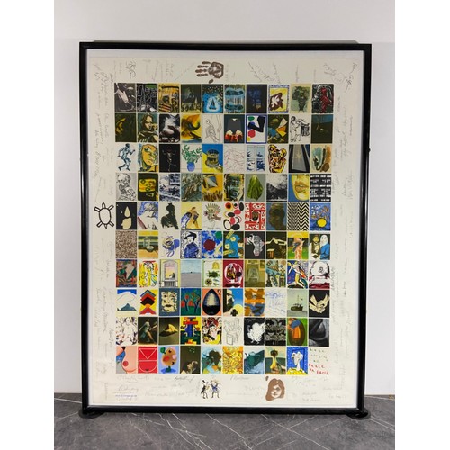 101 - An original 1985 'Visual Aid For Band Aid' by 104 artists and signatures, including David Hockney an... 