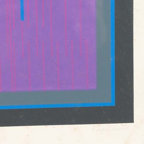 202 - Gordon Appelbe Smith (British/Canadian 1919-2020), 'Blue Presence', c1968, limited edition silkscree... 