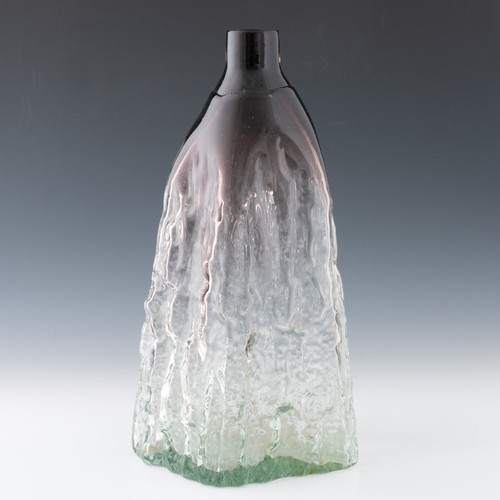 110 - An extremely rare Michael Harris for Mdina Glass large tapering textured bottle or lampbase, designe... 