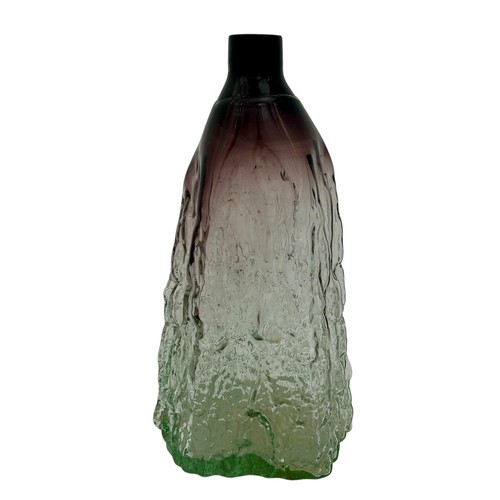 110 - An extremely rare Michael Harris for Mdina Glass large tapering textured bottle or lampbase, designe... 