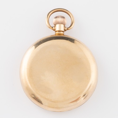 165 - A 9ct gold cased John Elkan Ltd 'Colonial' gentleman's pocket watch, the black and white enamelled d... 