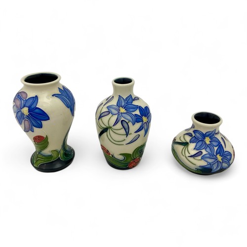 46 - Three Moorcroft pottery 'Fly Away Home' pattern vases designed by Rachel Bishop, issue date 2006, wi... 