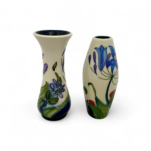 44 - Two Moorcroft pottery 'Fly Away Home' pattern vases designed by Rachel Bishop in 2005, with impresse... 