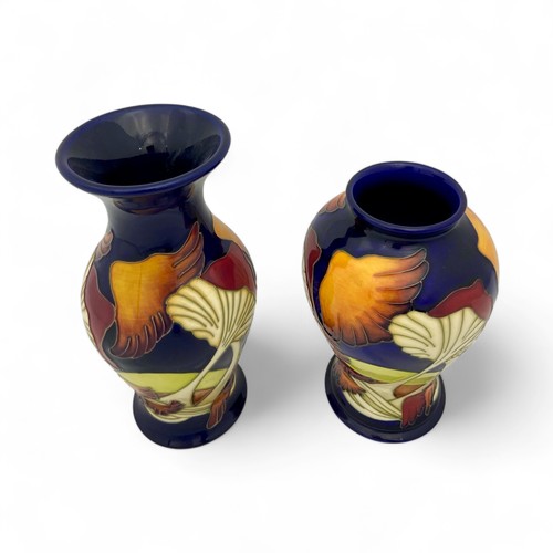 52 - Two Moorcroft pottery 'Parasol Dance' pattern vases designed by Kerry Goodwin, issued in 2006, with ... 